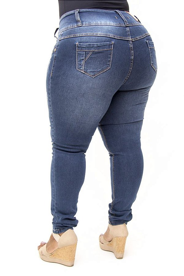 Calça Jeans Credencial Plus Size Skinny Luiza Azul