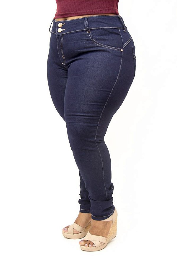 Calça Jeans Plus Size Feminina Escura Deerf Carolini Ane Jeans 11 Anos 6407