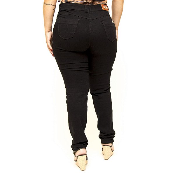 Calça Jeans Thomix Plus Size Skinny Adrieli Preta