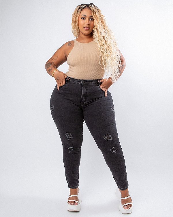 Calça Jeans Plus Size Skinny Celyce