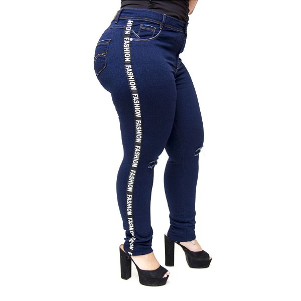 Calça Jeans Credencial Plus Size Skinny Nadieg Azul