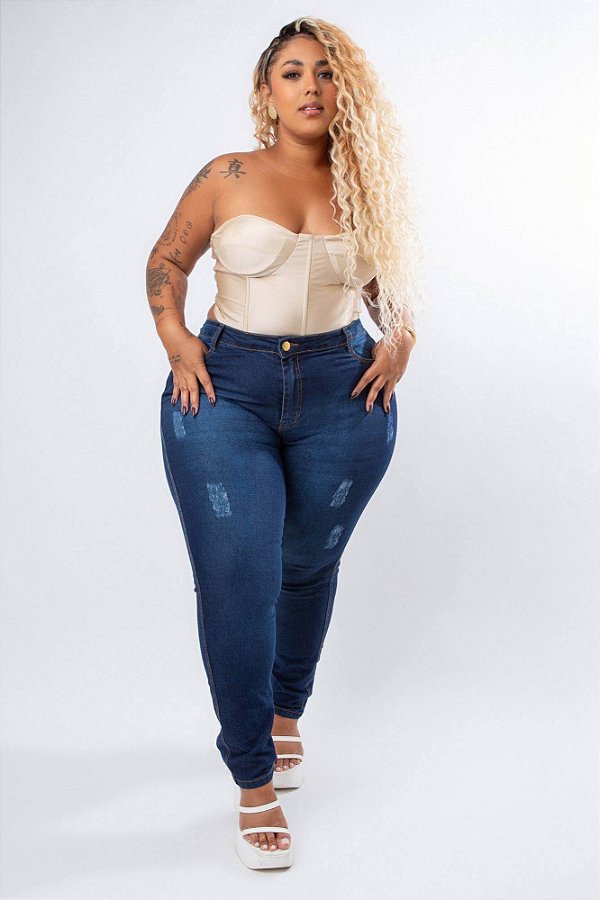Calça Jeans Plus Size Skinny Izaquiel