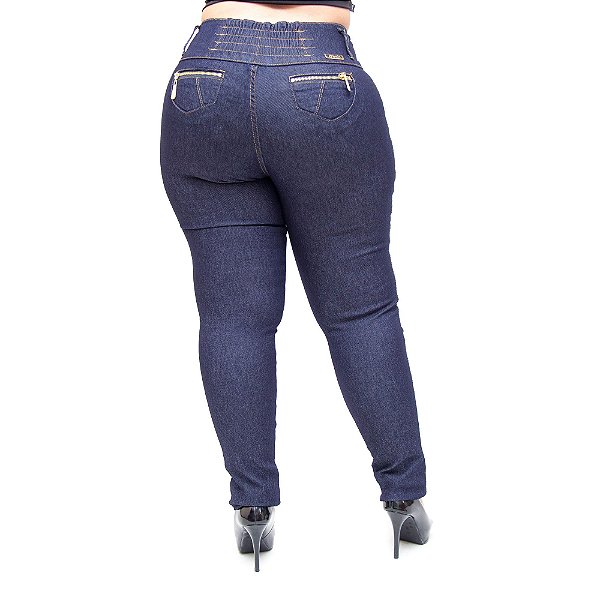 Calça Jeans Helix Plus Size Skinny Teiciane Azul