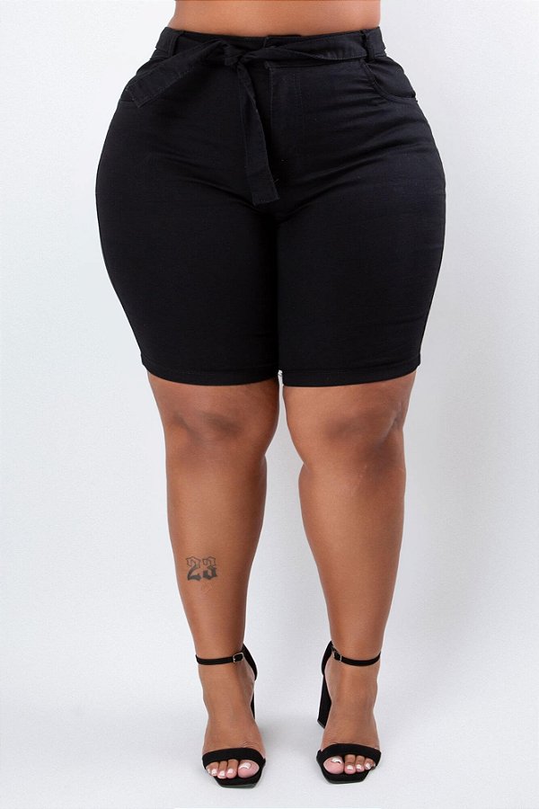 Bermuda Jeans Ciclista Plus Size Mykelle