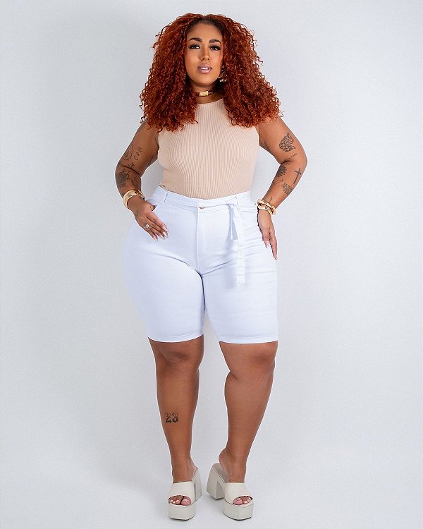 Bermuda Jeans Ciclista Plus Size Thiani