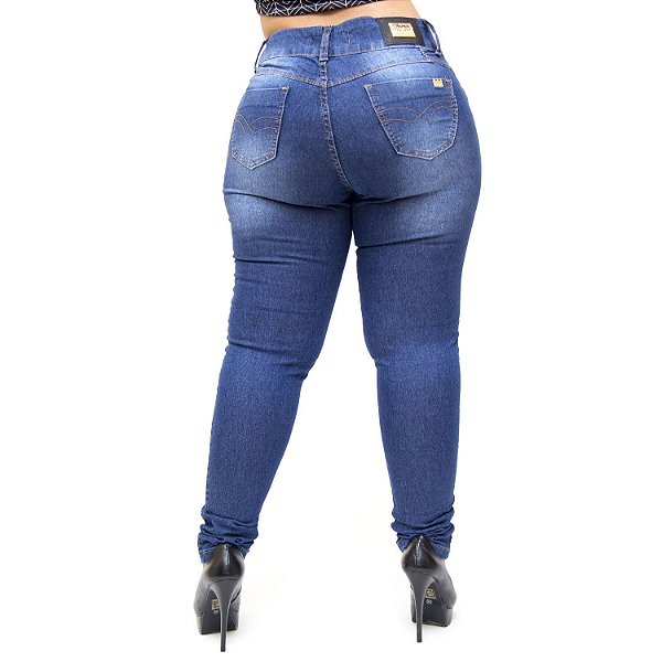 Calça Jeans Thomix Plus Size Skinny Pedrina Azul