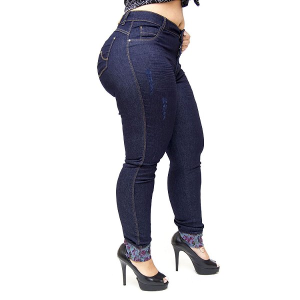 Calça Jeans Helix Plus Size Skinny Sidinara Azul