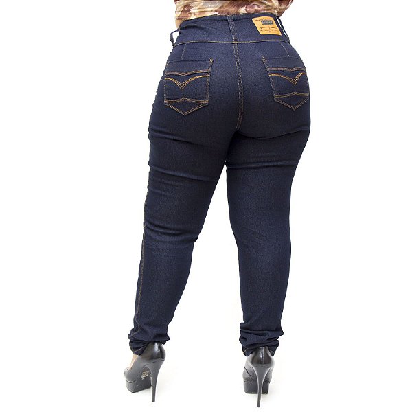 Calça Jeans Credencial Plus Size Skinny Joisilaine Azul