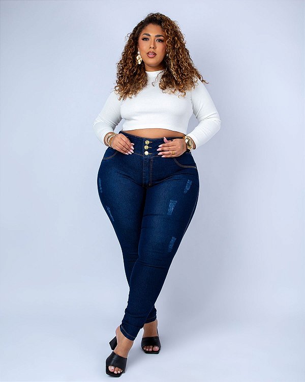 Calça Jeans Plus Size Skinny Verceni