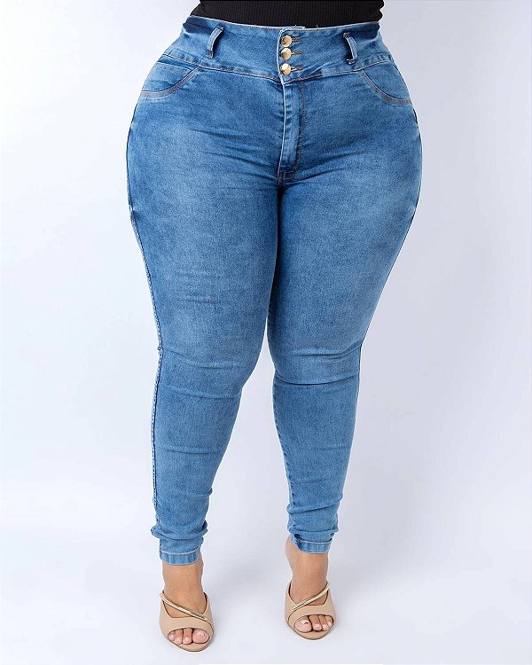 Calça Jeans Plus Size Skinny Eloar