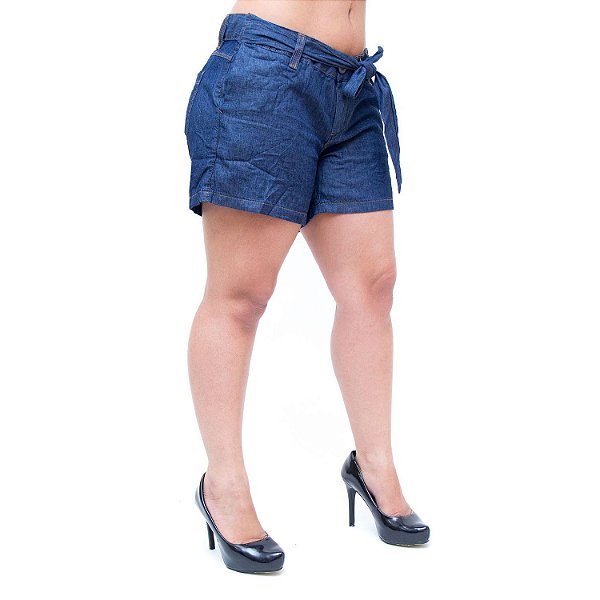 Shorts Jeans Feminino Cambos Clochard Soelma Azul