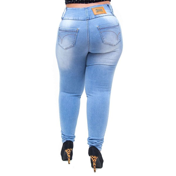 Calça Jeans Credencial Plus Size Skinny Lohanny Azul