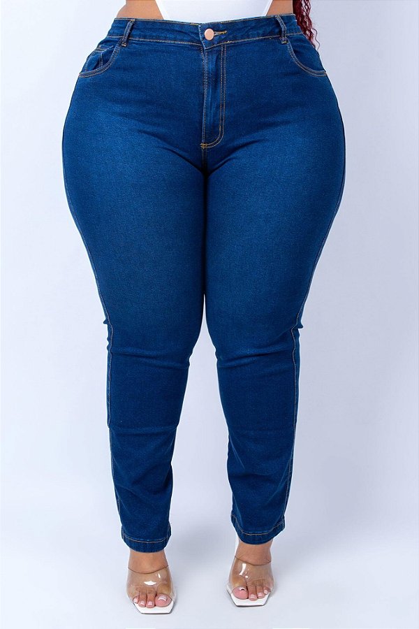 Calça Jeans Plus Size Reta Lindelice