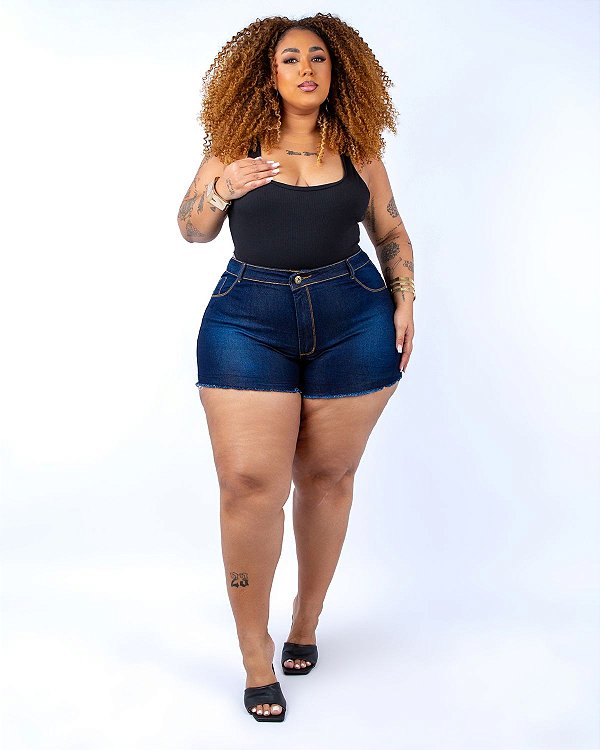 Shorts Jeans Curto Plus Size Italiane