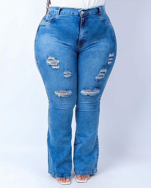 Calça Jeans Plus Size Flare Jhoselin