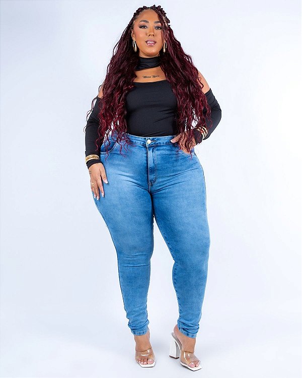 Calça Jeans Plus Size Skinny Siziane