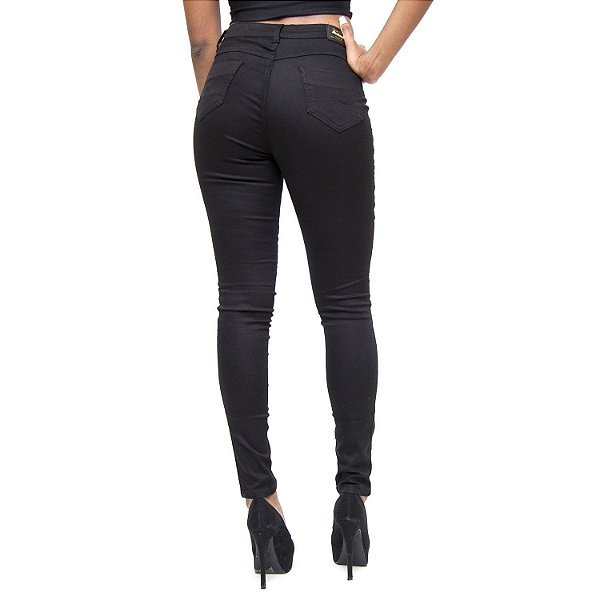 Calça Jeans Feminina Credencial Skinny Lusivania Preta