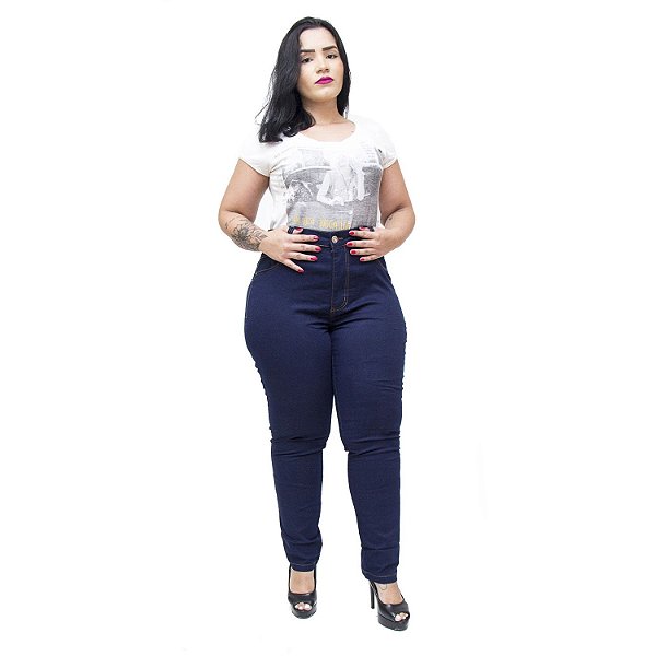 Calça Jeans Feminina Cambos Plus Size Skinny Rosilena