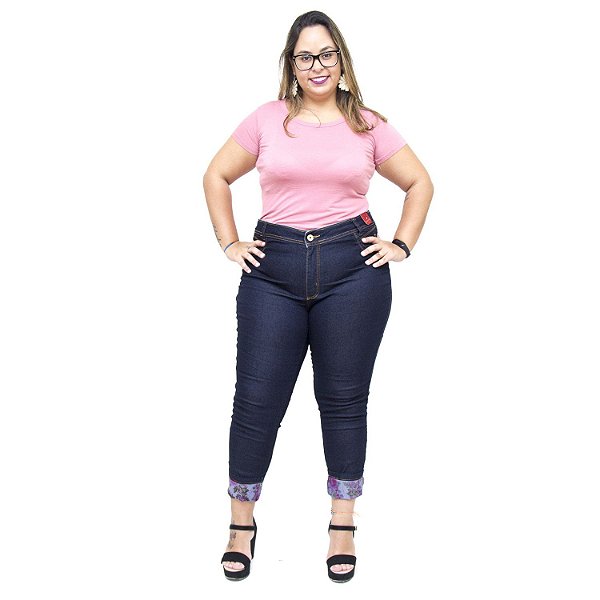 Calça Jeans Credencial Plus Size Skinny Anniele Azul