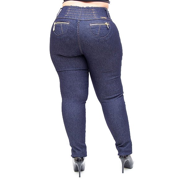 Calça Jeans Helix Plus Size Skinny Crislei Azul