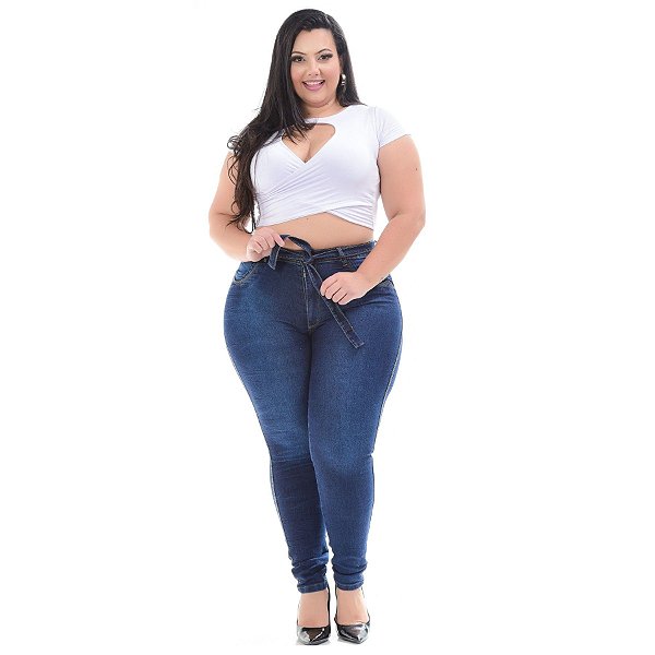 Calça Jeans Latitude Plus Size Skinny Andrilia