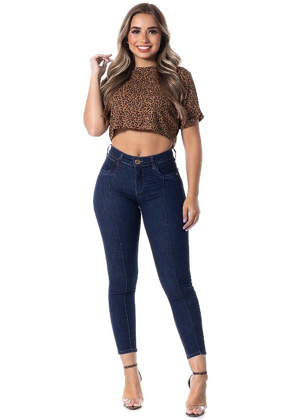 Calça jeans ri19 sales cintura alta