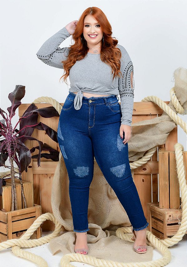 Calça Jeans Ane Plus Size Flare Lairini Preta - Ane Jeans - 11 Anos