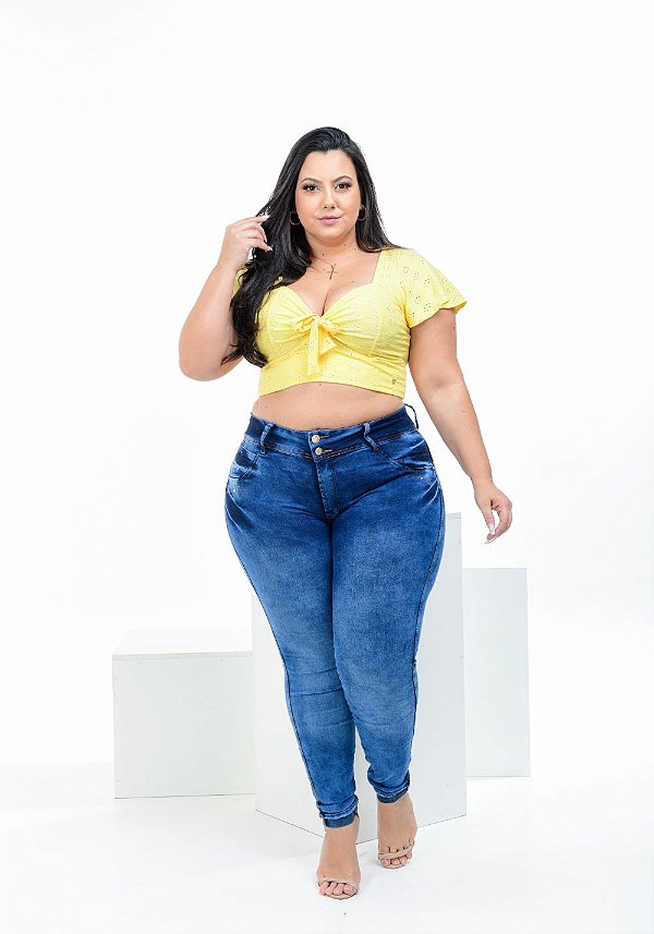 Calça Jeans Latitude Plus Size Skinny Biviana