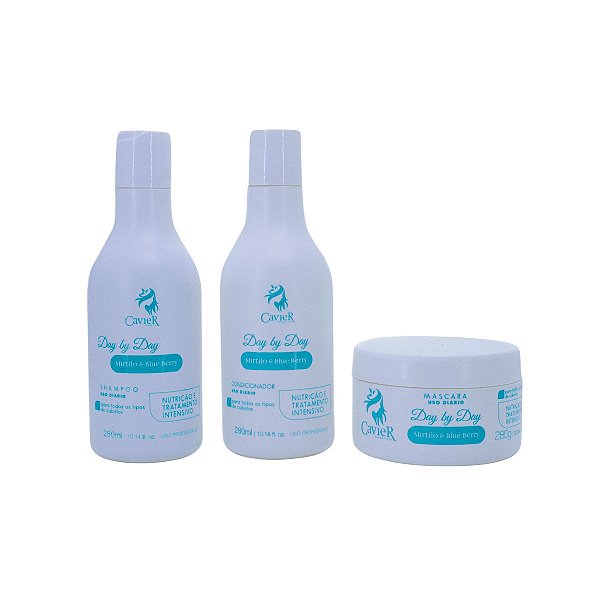 Cavier Mirtilo Shampoo + Condicionador + Mascara 840ml