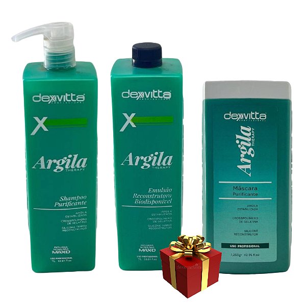Kit Tratamento Sh - Mas - Emulsão Argila Therapy Dexvitta