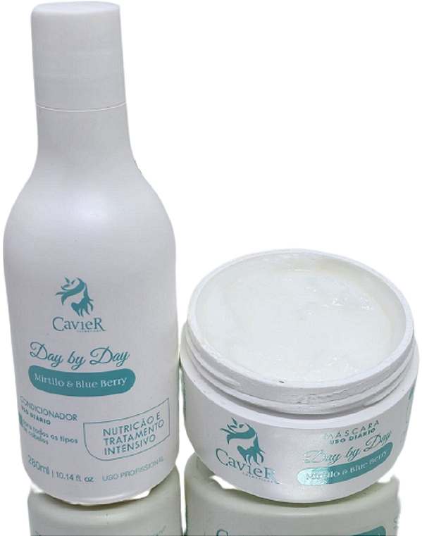 Kit Tratamento Condicionador 280ml Mascara 280g Mirtilo Cavier