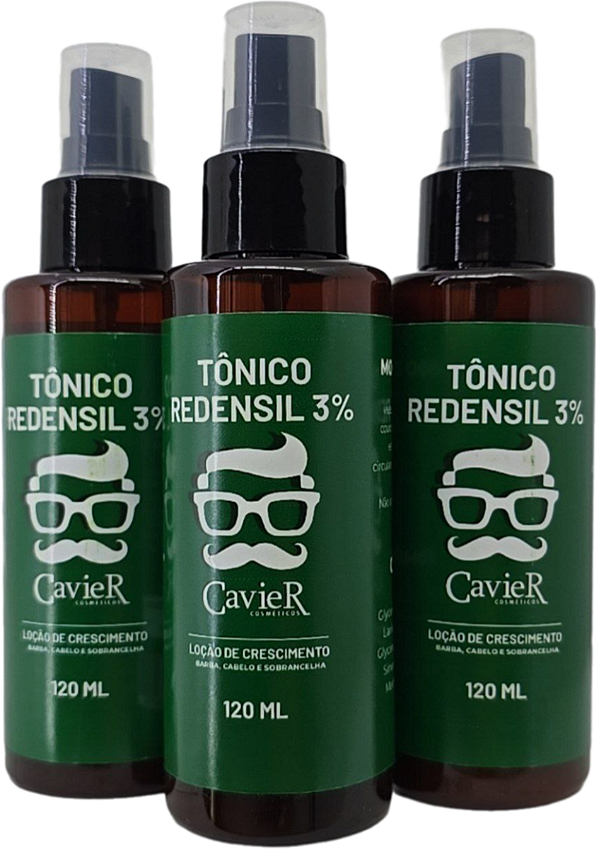 Kit 3 Tonicos Redensyl Crescimento Capilar - Cavier