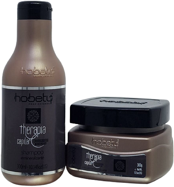 Kit Therapia Capilar Shampoo 300ml Mascara 300g Hobety