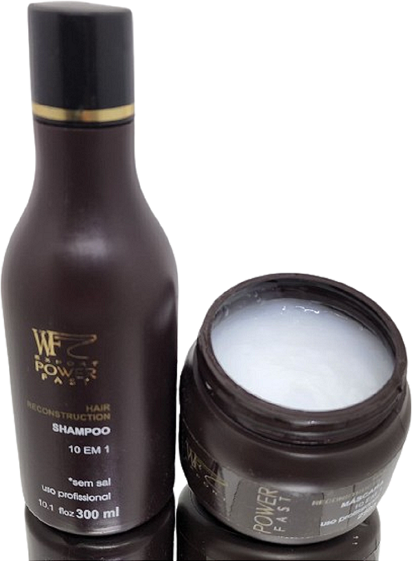 Kit Tratamento Shampoo 300ml Mascara 250g Power Fast Wf
