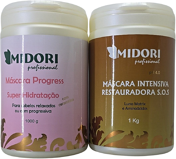 Kit Mascara Progress 1 Kg Mascara Intensiva Sos 1 Kg Midori