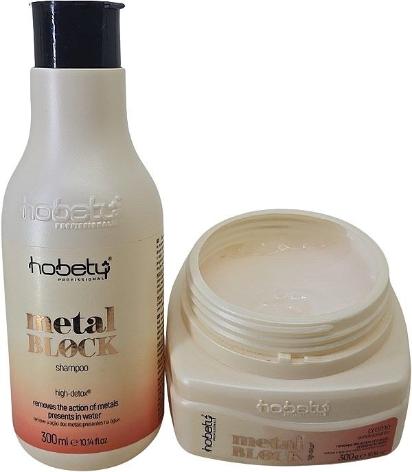 Kit Tratamento Metal Block Shampoo 300ml Mascara 300g Hobety