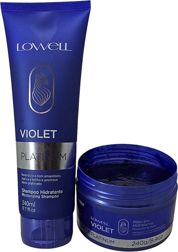 Kit Shampoo Máscara Lowell Violet Platinum Matizador