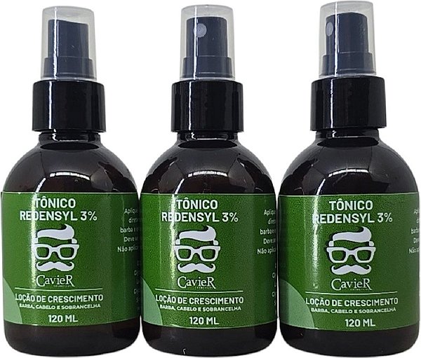 Kit Cavier 3 Tonico Redensyl 120ml