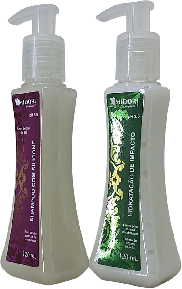 Kit Midori Sh Silicone 120ml - Hidratação Impacto 120ml