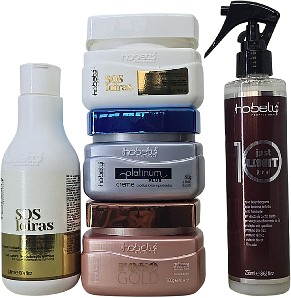 Kit Loira Hobety Cronograma Capilar 5 Produtos Hobety