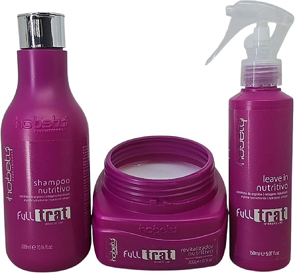 Kit Tratamento Full Trat Sh 300ml Mas 300g Leav 150ml Hobety