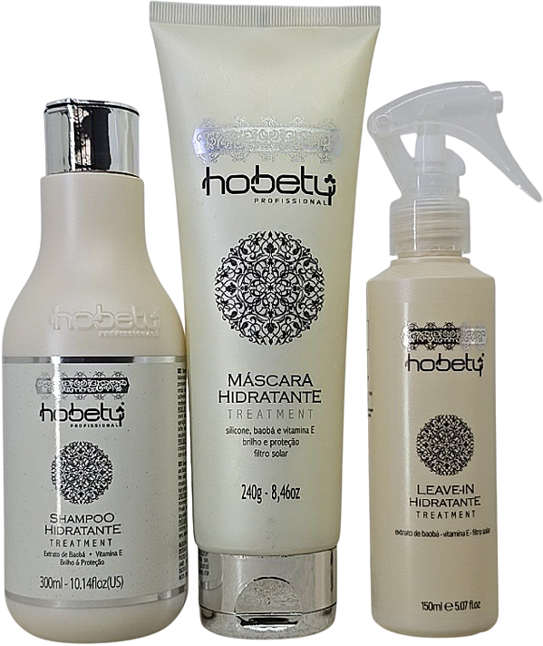 Tratamento Hidratante Sh 300ml Mas 300g Leav In 150ml Hobety