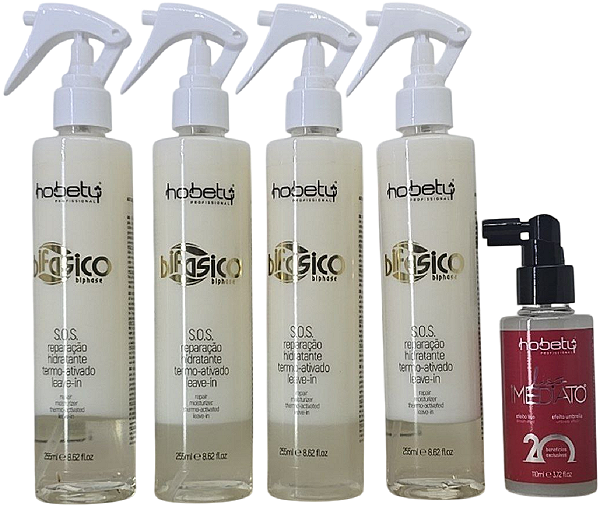 Kit 4 Leave In Bifasico 1 mini Leave in Liso Imediato Brinde