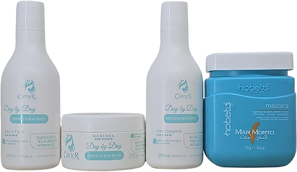 Kit Tratamento Manutenção Mirtilo Cavier + Mascara Mar Morto