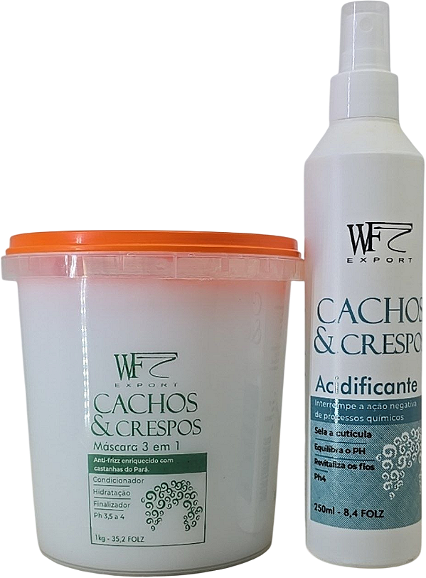 Kit Acidificante 250ml Mascara 1 Kg Cachos e Crespos WF