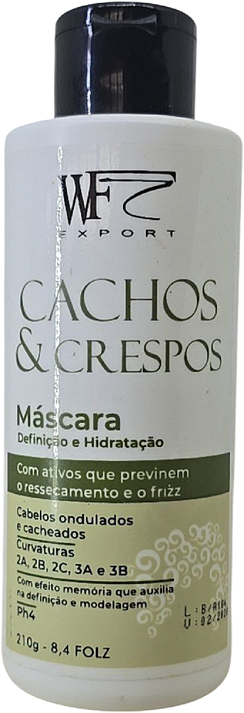 Mascara Definição e Hidratação WF 210g Cachos e Crespos