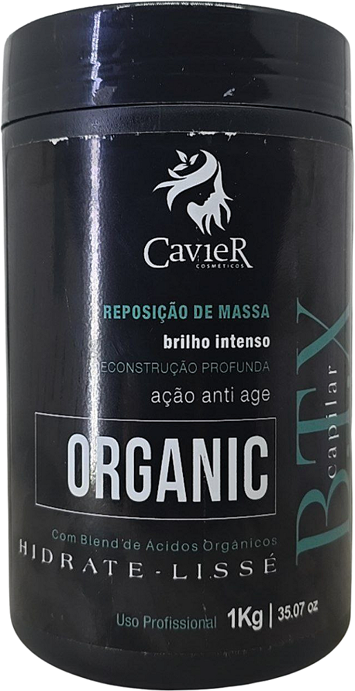 Btx Capilar Organic Cavier 1kg Reposição Massa E Brilho