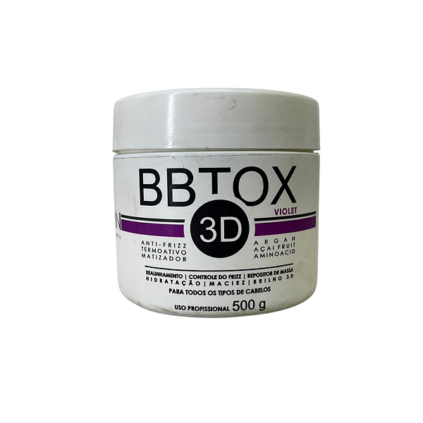 Btox Capilar Matizador Bbtox 3D Violet Realinhamento 500g