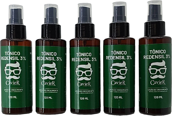 Kit 5 Tonicos Redensyl 3% Crescimento Capilar - Cavier