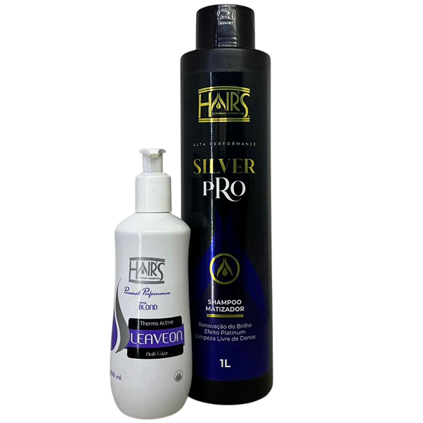 Kit Matizador Silver Pro 1l + Leavein Keep Blond Hairs 300ml